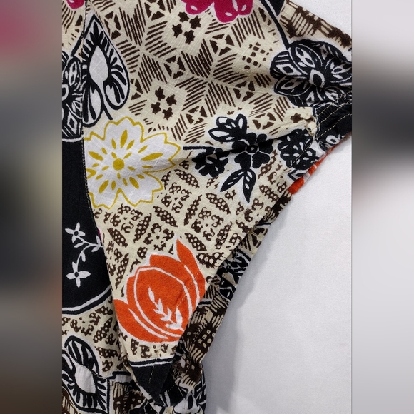 IB Difusion Floral Button Shirt Womens 2X Multicolor Artsy Retro Boho 90s Beach - Picture 3 of 8